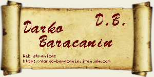 Darko Baračanin vizit kartica
